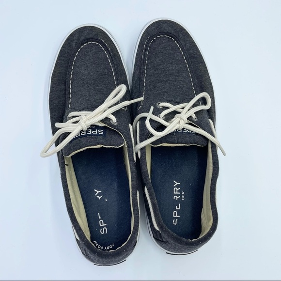 Sperry Top Slider Cloth Boat Shoes Sz 12 - Picture 11 of 12